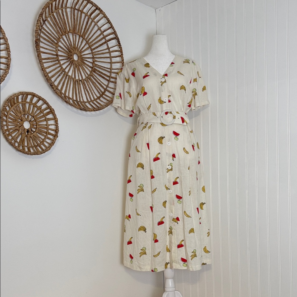 Modcloth fruit Print Midi A-line Dress - Picture 5 of 16